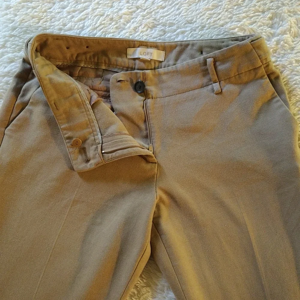 LOFT Tan Wide Leg Pants - Picture 3 of 9